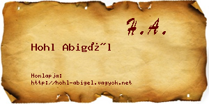 Hohl Abigél névjegykártya